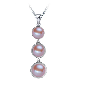 Billige Ferskvands Perle Halskæde Vedhæng,925 Sterling Sølv Kæde Multi Colour Perle Vedhæng Til Kvinder Nytår Gave
