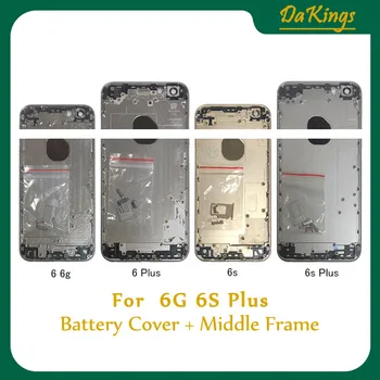 Tilbage Boliger til IPhone 6s 6sPlus Plus Batteri Cover Midten Frame Chassis Side med Knapper, Sim Skuffe CE eller FC Reservedele