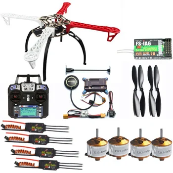 F450 Quadcopter Ramme Drone Kit+2212 920KV/1000KV Motor+BLheli 30A ESC+9450/1045 Prop+APM+Fjernbetjening med modtageren DIY