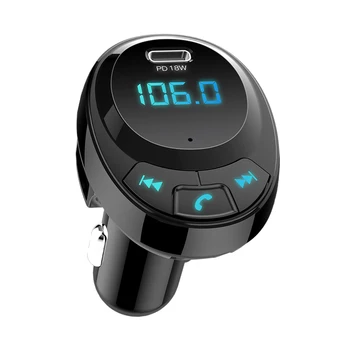 KorseedFM Sender Bluetoothhands-gratis modulatorCar Kit Lyd MP3-afspiller med PD18w Dobbelt USB bil FM-Senderen telefon oplader