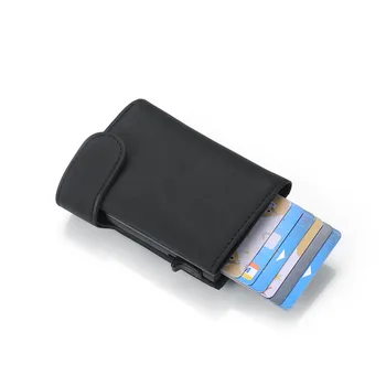 Bisi Goro RFID Anti-tyveri Mænd Smart Tegnebog Kreditkort Porte Carte Kort Sag Passport Indehaveren Unisex Mønt Pung