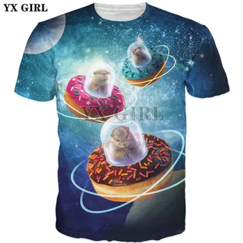 Uno-x GIRL 2018 sommeren Nye Herre 3d-t-shirt dyr Ulven/Rød Panda/Hamster/Koala trykte T-shirts Mænd Kvinder Cool casual t-shirts