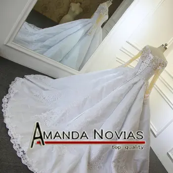 Amanda Novias Luksus bryllup kjole 2019 robe de soiree Nye Ankomst Bryllup Kjoler Med Store Læg
