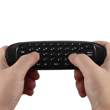6 akser Gyroskop C120 2,4 G Luft Mus Genopladelige Trådløse Tastatur Fjernbetjening til Android TV Box Computer engelsk Version