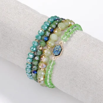 6 Sæt Boheme Stabelbare Perle Armbånd til Kvinder Strække Flerlaget Armbånd Sæt Flerfarvet designer Smykker charms Strand