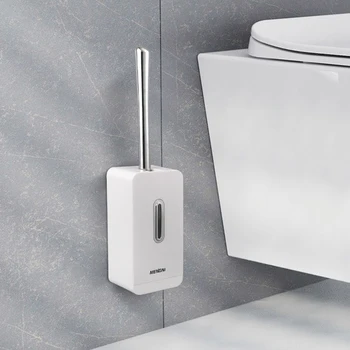 GOALONE vægmonteret Toilet Børste og Holder indstilling af den Automatiske Lukning Blød Børste Toilet Bowl rensebørste Badeværelse Tilbehør