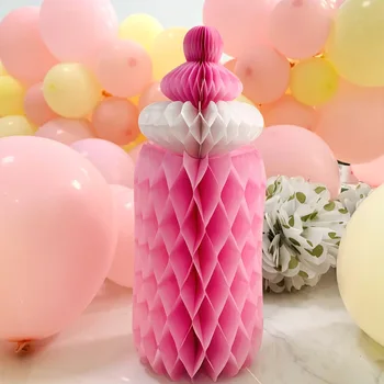2stk Kreative Pink Blå Papir Bold Pulver Mælk Flaske Honeycomb og Rummet fødselsdagsfest, Baby Shower Påske Dekoration