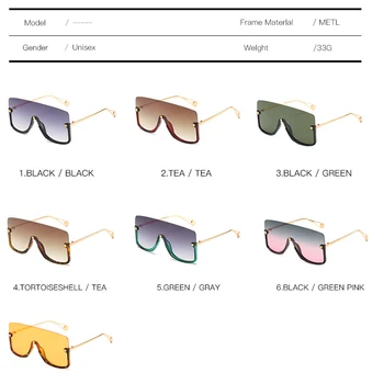 FEISHINI 2020 Grå Kvinder Solbriller Brand Design Star Fashion alt-i-en Trendy Beskyttelsesbriller Overdimensionerede Briller Pladsen UV-Gradient