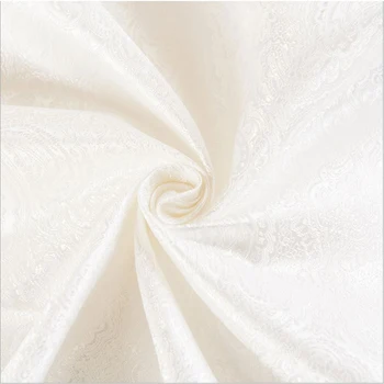 Nye ankomst blomster stil værftet farvet jacquard brocade hvidt stof,3D-stof, der anvendes til DIY syning kvinder tøj brudekjole