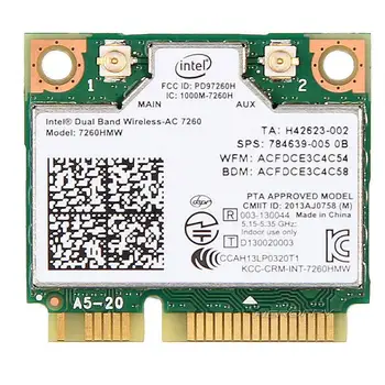 Trådløst adapterkort til Intel Dual Band 7260 7260HMW AC MINI-PCI-E-2,4 G/5G bluetooth 4.0 til Samsung/Dell/Sony/ACER/ASUS
