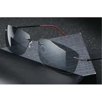 Mode titan ultra light rammeløse polariserede solbriller mærke mænds hurtige fotokromisk solbriller blænding kørsel sunglassesNX