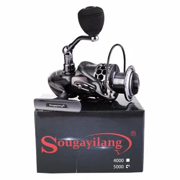Sougayilang 13+1BB Spinning-Fiskeri Hjul med ekstra Spole 5.1:1 5.5:1 Lystfiskeri Spole Hjul Hjul XY1000-5000 Semi-metallisk Håndtag