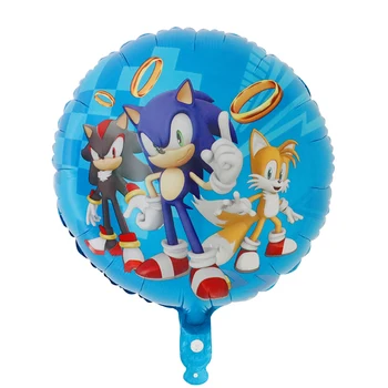 10stk/masse 18inch Helten Sonic the Hedgehog Folie Helium-Ballon Happy Birthday Party Leverer Dekoration Legetøj Til Børn Luft Globos