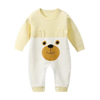 Sød bjørn Baby Rompers bomuld med Lange Ærmer Nyfødt Baby, Dreng, Pige tøj 0-12 måneder Baby sparkedragt sæt Tøj