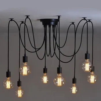 Enkel Edison Pære Pendel Lys Spisesal, Restaurant Køkken Hængende Lampe Stue Home Decor Led E27 Droplight Hanglamp