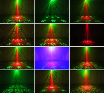 FREMMEDE Fjern Rød Grøn 64 Mønstre Disco Fase Laser Projektor Belysning Effekt Fest med DJ-Ferie, Bryllup, Fødselsdag Vis Lys