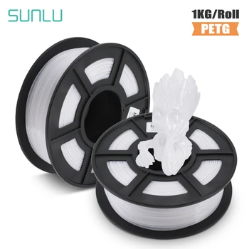 SUNLU PETG 3D-filament 1.75 mm 1 KG 2.2 lb PETG 3D-Printer Filamenter Dimensionel Nøjagtighed +/- 0.02 mm пластик для 3d ручки