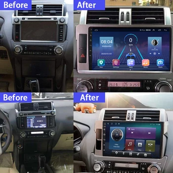 For Toyota Land Cruiser Prado 2016 2017 Bil Radio Android 10.0 GPS-Navigation, Multimedie, DVD-Afspiller Stereo Autoradio