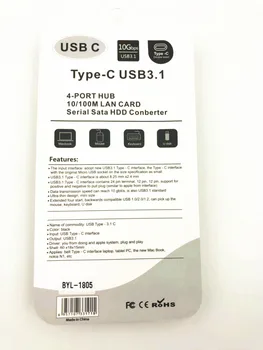 Type c-4 Ports USB-Hub til USB-3.1-USB 2.0-Stik Splitter Adapter Til Macbook Pro Telefonen, Tablet-PC Laptop, Desktop