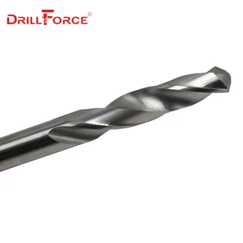 Drillforce 10STK 1 mm-4.5mmx60mm OAL Solidt Hårdmetal-spiralbor Sæt, Lyse Runde Skaft, spiralspor Twist Boret For Metal