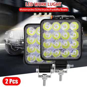 2 Stk Pladsen 48W 16 LED Flash Strobe Lys Vandtæt advarselslampen for Bil, Lastbil, Motorcykel Lys Strobe Lamper Kit System