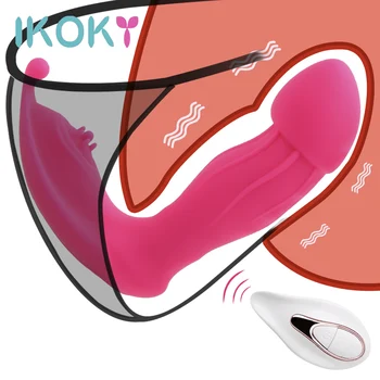 IKOKY 12 Hastighed Vagina, Klitoris Stimulator Trusser Lå På Vibrator-G-spot Massager Bærbare Dildo Vibrator Sex Legetøj til Kvinder
