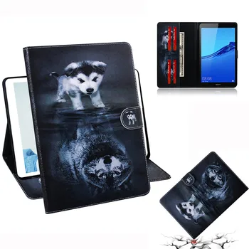 For Amazon Kindle Paperwhite 1 2 3 4 Tablet Tilfælde Flip Cover Stand Læder Tegnebog Farvet tegning Tiger, Løve, Ugle, Blomst