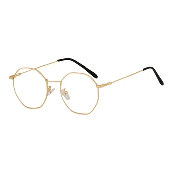 2019 mode forestilling ramme kvindelige metal grænsen design square lanyard briller retro optiske briller kæde UV400
