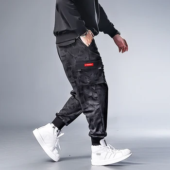 Stor Størrelse 7XL Hip Hop Streetwear Cargo Bukser Mænd Oversize Bukser, Sweatpants Mandlige Motionsløber Casual Fashion Bukser Plus Szie HX526