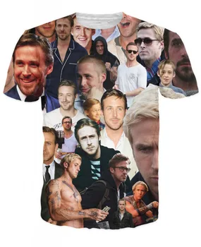 Tee Unisex Fashion 3D-Print Kvinder Mænd T-Shirts Ryan Gosling Paparazzi T-Shirt-Sexet Amerikansk Skuespiller Top Tee Shirt Tøj
