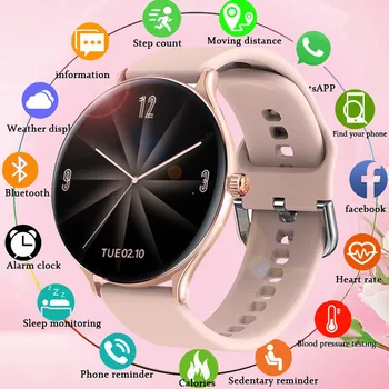 2020 Ny Fuld skærm touch Damer Smart ur Vandtæt armbånd pulsmåling sove overvågning smart ur Til Xiaomi