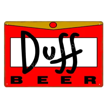 Duff Øl Vintage Metal Tegn Vin at Drikke Alkohol Plak Homer Plakat Bar Pub Hjem Dekorative metalplader YA206