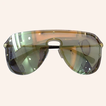 Oversize Et Stykke Solbriller Kvinder Mænd 2020 Nye Luksus Mærke Vintage Goggle solbriller UV400