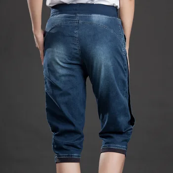 2017 Sommeren Nye Store størrelse jeans kvinder strække Haren jeans syv point mode løse bukser i høj kvalitet denim til kvinde