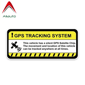 Aliauto Advarsel Bilen Mærkat GPS Tracking System Vandtæt Dekoration Decals Bil Motorcykler Tilbehør PVC,10 cm*8cm