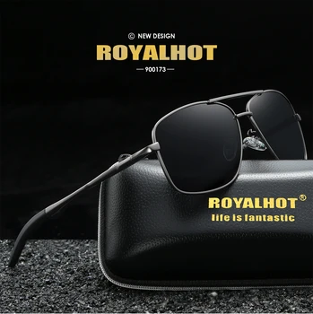 RoyalHot Mænd Kvinder Polariseret Aloy Square Frame Sunglasses Kørsel Sol Briller Nuancer Oculos masculino Mandlige 900173