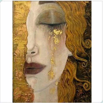 Guld tåre af Gustav Klimt Fuld Square&runde 5D DIY Diamant Maleri Diamant Broderet Korssting Mosaik Sticker Gave NEW016