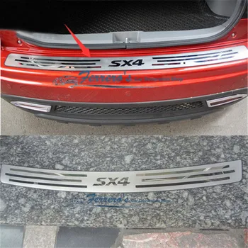 Høj kvalitet rustfrit stål bagside vindueskarmen panel,Bageste kofanger Beskytter Karmen For Suzuki SX4 2007-2012 Bil-Bil styling-dækker