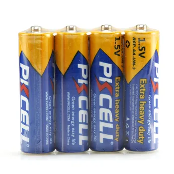 4stk PKCELL AA-Batteri 1,5 V R6P UM3 Ekstra Tunge Zink-Carbon Bunke AA Batterier