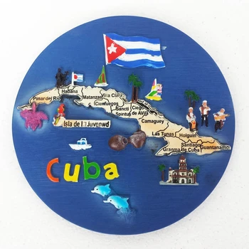 Høj Kvalitet Platon Mapa De Cuba Stort Køleskab Magnet World Tourism Souvenir-Køleskab Magnetiske Klistermærker Hjem Indenfor Dekoration