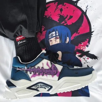 Sasuke og Naruto Anime Cosplay Sko Mænd Vulkaniseret Sko Mode Klodset Sneakers til Mænd Casual Sko Hip Hop Gå Dropshipping