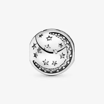 925 Sterling Sølv Fødselsdag Smykker DIY Gave Trendy Stjernede indlagt mursten string Charme passer Oprindelige Pandora Armbånd