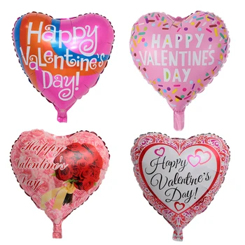 50stk 18inch hjertet Valentine ' s Day Oppustelige Folie Balloner Fødselsdag Part Dekorationer Helium-Ballon Globos Bryllup Dekoration