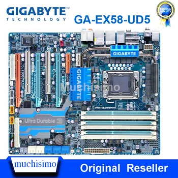 GIGABYTE GA-EX58-UD5 desktop Bundkort LGA 1366 Core i7 DDR3 24G USB3 SATA3 ATX 24GB UD5 X58 EX58-UD5, der Anvendes Originale Bundkort