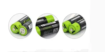 ZNTER 1,5 V AA genopladelige batteri USB-1700mAh AA genopladelige lithium-polymer-batteri hurtig opladning via Mikro-USB-kabel