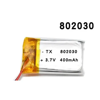 802030 400mAh 3,7 V lithium polymer batteri, MP3-MP4 MP5 Li-ion-batteri massageapparat