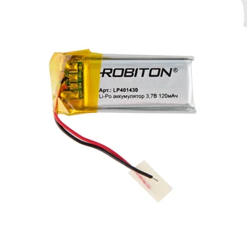 Li-ion polymer batteri lp401430 robiton, Li-Pol prisme med beskyttelseskredsløb