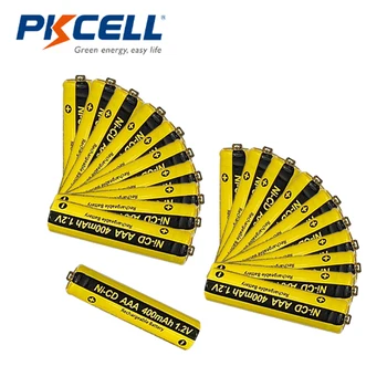 24PCS PKCELL AAA-batteri 1,2 v nicd 400mah aaa genopladelige batteri til Plænen lys, sol-lys, el-toy Lint Remover