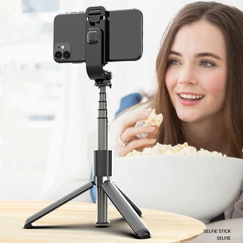 Lewinner L03 Bærbare Trådløse Bluetooth-Selfie Stick med Stativ, der kan Forlænges Sammenklappelig Monopod til iphone x 11 mini-Action-Kamera