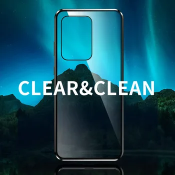 360 Fuld Dækning Dobbeltsidet Glas Magnetisk cover Til Samsung Galaxy S20 FE S10 S9 S8 Plus M31 Til Note 8 9 10 A80 A71-phone Cover